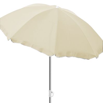 Runder Sonnenschirm Gartenschirm Schirm Sonnenschutz beige Ø1,80m knickbar UVSchutz