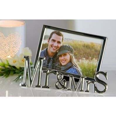 Gilde Fotorahmen "Mr&Mrs"silber Metall