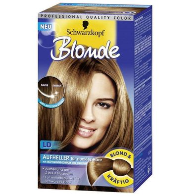 Schwarzkopf Blonde LD Aufheller für dunkles Haar um bis zu 2-3 Stufen Blond & kräftig