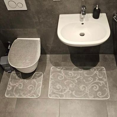 BLC Home Badematten WC Teppich Set Rechteck leicht zu waschen in verschiedenen Farben