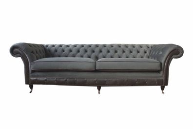Design Couch Luxus Polstersofas Sofa 4 Sitzer Chesterfield Luxus Grau