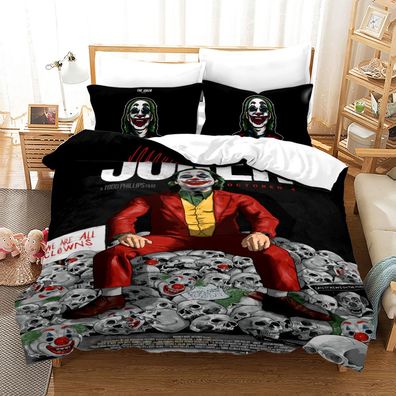3tlg. The Joker Venom 3D Druck Bettbezug Set Kinder Bettwäsche Kissenbezug Geschenk