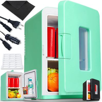 Kühlschrank Mini mit Kühl Heizfunktion Auto Camping Wohnmobil Gaming Mint Grün