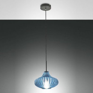 Fabas Luce 3723-40-244 Pendelleuchte Budelli azurblau 26cm E27