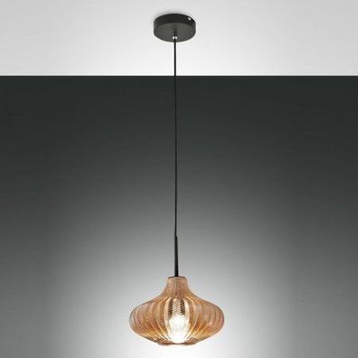 Fabas Luce 3723-40-125 Pendelleuchte Budelli amber 26cm E27