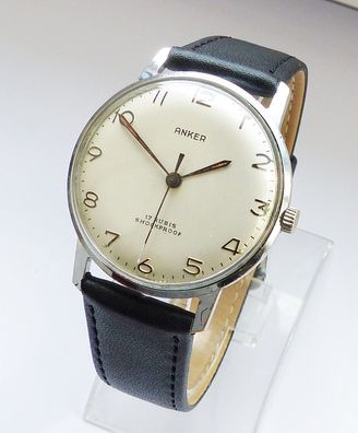 Schöne und seltene Anker Bauhaus 17Jewels Herren Vintage Armbanduhr Top Zustand