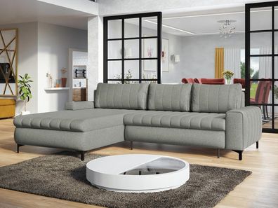 Ecksofa Margo mit Schlaffunktion und Bettkasten Polsterecke Modern L-Form Couch