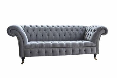 Chesterfield 3 Sitzer Couch Sitz Textil Stoff Couchen Sofas Sofa Polster
