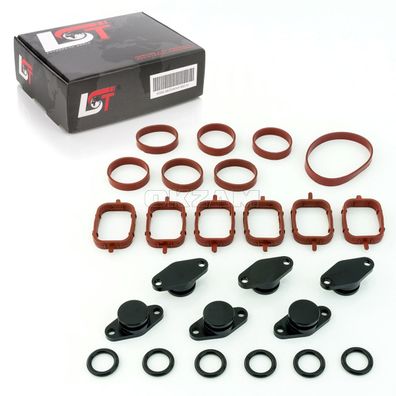 Drallklappen Set 6x 22mm schwarz O-Ring Dichtung für Opel für BMW für Land Rover