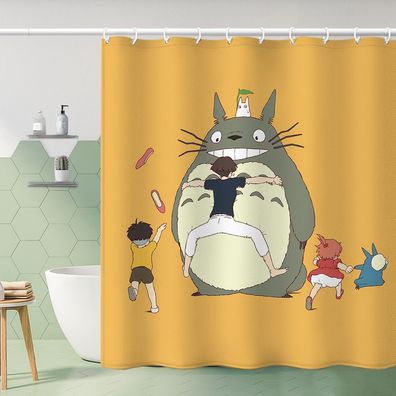 Anime Duschvorhänge My Neighbor Totoro Badezimmer Shower Curtain mit 12 Ringen
