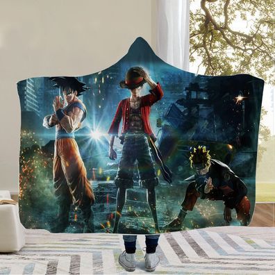 Dragon Ball Z Decke Flanell Fleece Blanket cos Luffy Naruto Kapuzenumhang Nap Quilt