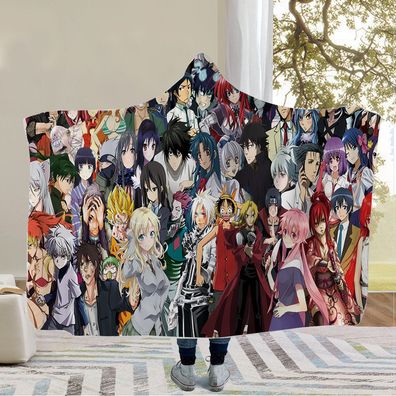 One Piece Naruto Decke Flanell Fleece Blanket Nami Gespleißt Kapuzenumhang Nap Quilt