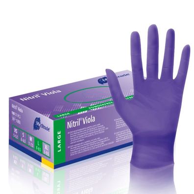 Meditrade® Nitril® Viola Untersuchungshandschuh aus Nitril puderfrei / latexfrei Lila
