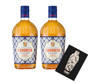 Canonita de Mallorca 2er Set Aperitif 2x 0,75L (18% Vol) Aperitivo de Naranjas