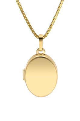 trendor Schmuck Medaillon Gold 585/14K mit vergoldeter Silberkette 15529