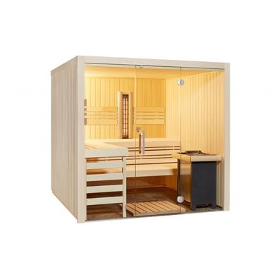Infraworld Sauna Panorama Complete Espe 210x210x203cm mit ABC-Strahler Multifunktion
