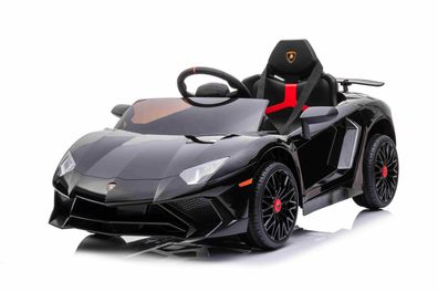 Lamborghini Aventador SV Sportwagen Elektrofahrzeug Ledersitz EVA Reifen 12V 7Ah Schw