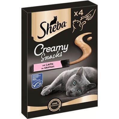 Sheba Creamy Snacks mit Lachs 44 x 12g (94,51€/ kg)