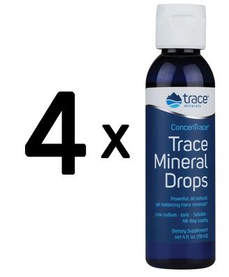 4 x ConcenTrace, Trace Mineral Drops - 118 ml.