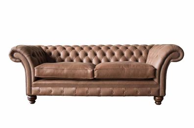 Chesterfield Sofa Design Luxus Leder Polster Klassische Sofa 3 Sitzer