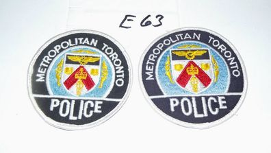 Polizei Kanada Armabzeichen Toronto 2 Stück (e63)