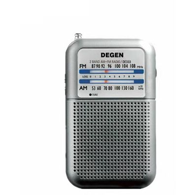 DE-333 Mini Portable Radio, Transistorradio mit UKW-Taste und Signalanzeige, austausc