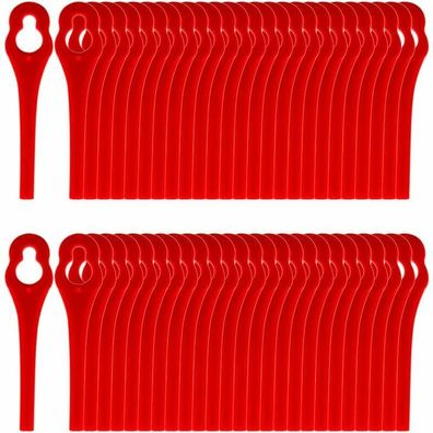 L83100pcs Rasenmähermesser aus Kunststoff in Kürbisform, L83 rot 10 * 5 mm