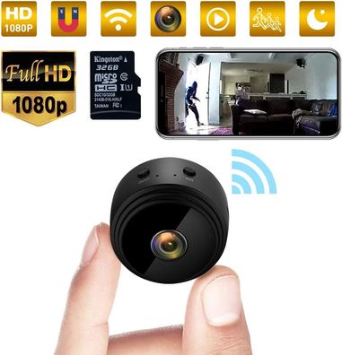 Mini Spy, 32G 1080P WiFi versteckte Kamera mit Nachtsicht-Überwachungskamera für die