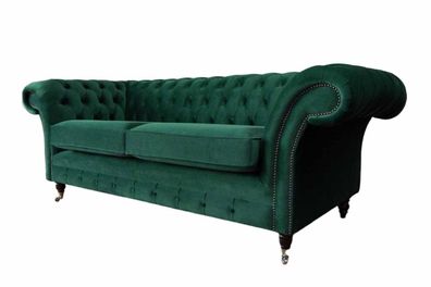 Chesterfield Couch Sofa Polster 3 Sitzer Couchen Sitz Sofas Grün Neu