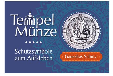 Tempelmünze Ganesha Messing, versilbert, ZW-812-S