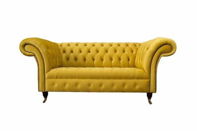 Chesterfield Couch Sofa Polster 3 Sitzer Wohnzimmer Couchen Sitz Gelb