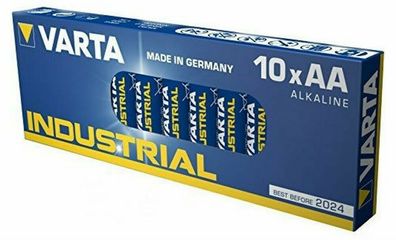 10 x Mignon AA / LR6 - Batterie Alkaline, VARTA Made in germany 1,5V, 2950 mAh in ...
