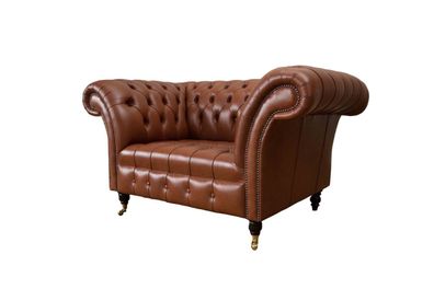 Chesterfield Design Stoff Couch Sessel 1.5 Sitzer Polster Sofas Lounge