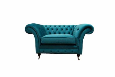 Chesterfield Design Sessel Couch Polster Luxus Textil Couchen 1 Sitzer