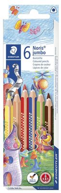 Staedtler® 128 NC6 Farbstift Noris Club® jumbo - 4 mm, dreikant, Kartonetui mit 6 ...