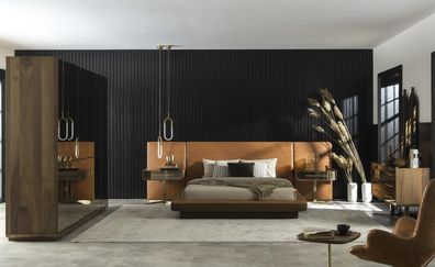 Luxus Schlafzimmer in Hotel Qualität Bett Kommode Kleiderschrank 6tlg. Set