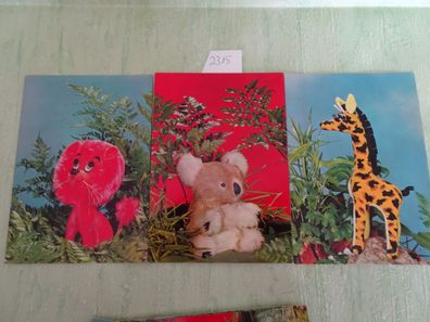 alte Postkarten AK Anco Germany Serie 1/48 Stofftiere Spielzeug Löwe Giraffe Koala