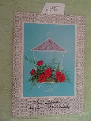 alte Postkarten AK Anco Germany Serie 112 Rosen zum Geburtstag