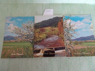 3 alte Postkarten AK Anco 1/53 Frohe Pfingsten Natur