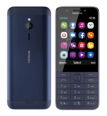 Nokia 230 TA-1172 DualSim Blue 2G Bluetooth Radio Kamera microSD Tasten Handy NEU