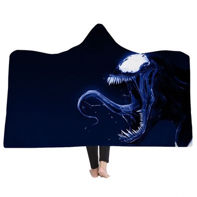 Venom Decke Flanell Fleece Blanket Spider-Man Edward Kapuzenumhang Thompson Nap Quilt
