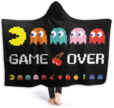 Spiel Pacman Decke Flanell Fleece Blanket Pac Cylindria Inky Kapuzen Umhang Nap Quilt