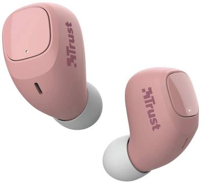 Trust Nika Compact Bluetooth Kopfhörer in Ear mit Ladecase Rosa - Neuwertig