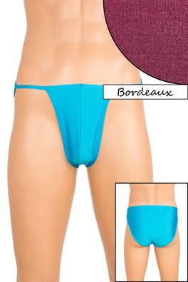 Herren "Mini" Slip Bordeaux elastisch hauteng stretch shiny glänzend Unterhose