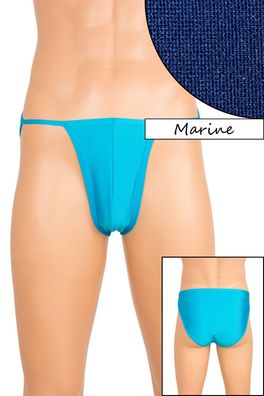 Herren "Mini" Slip Marine elastisch hauteng stretch shiny glänzend Unterhose