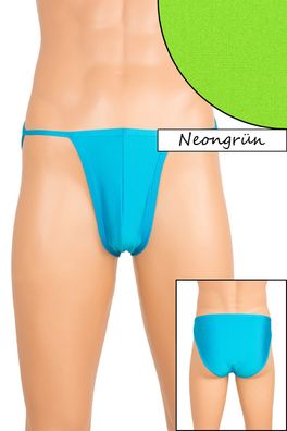 Herren "Mini" Slip Neongrün elastisch hauteng stretch shiny glänzend Unterhose