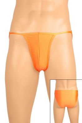 Herren "Mini" Slip Orange elastisch hauteng stretch shiny glänzend Unterhose