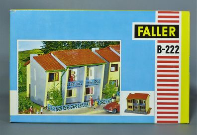 Faller H0 B-222 Modernes Wohnhaus Reihenhaus Reihenhäuser m. Balkon 60er/70er NEU OVP