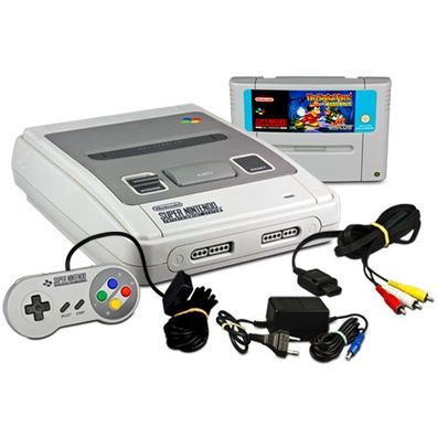 SNES - SUPER Nintendo Konsole + KABEL + Original Controller + THE Magical QUEST
