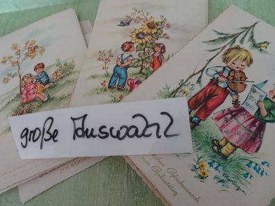 alte Postkarten ilo West Germany spielende Kinder Namenstag sign Maria.... ?